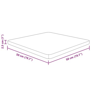 vidaXL Επιφάνεια Τραπεζιού Τετράγωνη Αν. Καφέ 50x50x2,5cm Ξύλο Δρυς 1 τεμ.