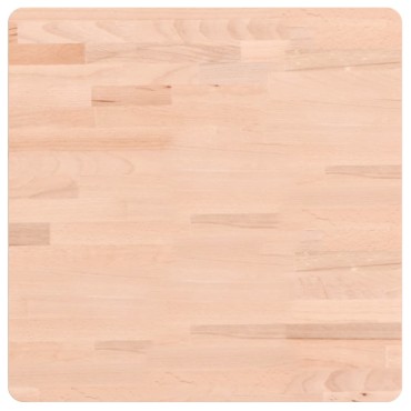 vidaXL Επιφάνεια Τραπεζιού Τετράγωνη 50x50x4cm Μασίφ Ξύλο Οξιάς 1 τεμ.