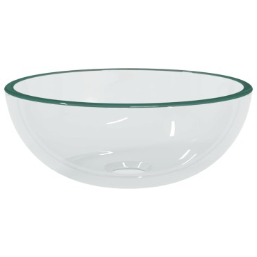 vidaXL Νιπτήρας Διάφανος 30 x 12 εκ. από Ψημένο Γυαλί