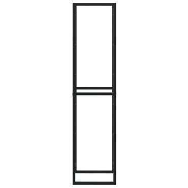 vidaXL Ράφι Καυσόξυλων Μαύρο 50x30x209 εκ. Ατσάλινο