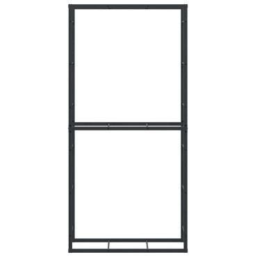 vidaXL Ράφι για καυσόξυλα Μαύρο 100x30x209 cm Χάλυβας