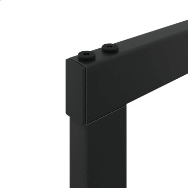 vidaXL Ράφι για καυσόξυλα Μαύρο 100x30x209 cm Χάλυβας