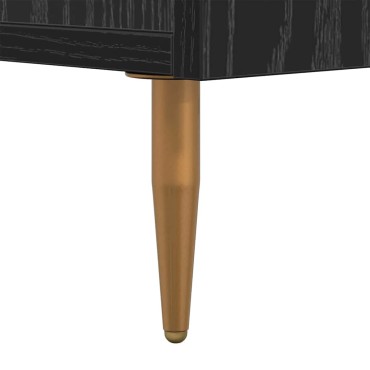 vidaXL Κομοδίνο Μαύρο 40x35x47,5cm Επεξεργασμένο Ξύλο 1 τεμ.