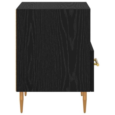 vidaXL Κομοδίνο Μαύρο 40x35x47,5cm Επεξεργασμένο Ξύλο 1 τεμ.