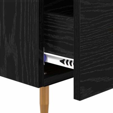 vidaXL Κομοδίνο Μαύρο 40x35x47,5cm Επεξεργασμένο Ξύλο 1 τεμ.
