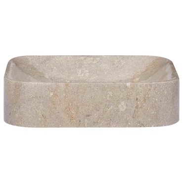 vidaXL Νιπτήρας Γκρι 40 x 40 x 10 εκ. Μαρμάρινος