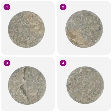 vidaXL Επιφάνεια Τραπεζιού Γκρι 40x2,5cm Μαρμάρινη 1 τεμ.