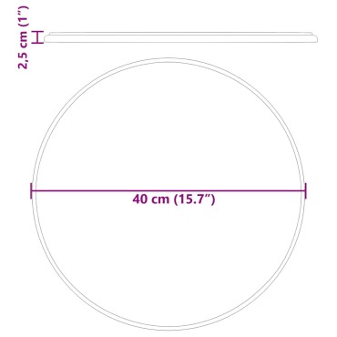 vidaXL Επιφάνεια Τραπεζιού Γκρι 40x2,5cm Μαρμάρινη 1 τεμ.