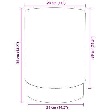vidaXL Σκαμπό Μοβ / Χρυσό Βελούδινο 28x36cm 1 τεμ.