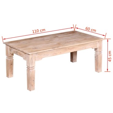 vidaXL Τραπεζάκι Σαλονιού 110x60x45cm από Ξύλο Ακακίας 1 τεμ.