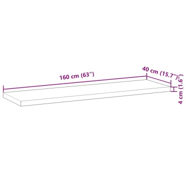 vidaXL Ράφια Κρεμαστά 4 τεμ. 160x40x4cm Ακατέργαστο Μασίφ Ξύλο Ακακίας