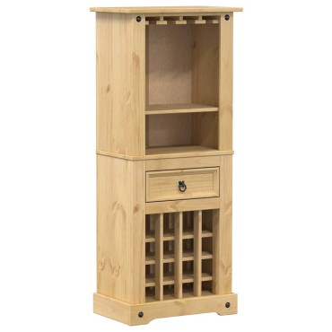 vidaXL Ραφιέρα Κρασιών Corona 56x35x134,5cm από Μασίφ Ξύλο Πεύκου 1 τεμ.