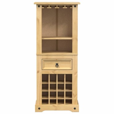 vidaXL Ραφιέρα Κρασιών Corona 56x35x134,5cm από Μασίφ Ξύλο Πεύκου 1 τεμ.