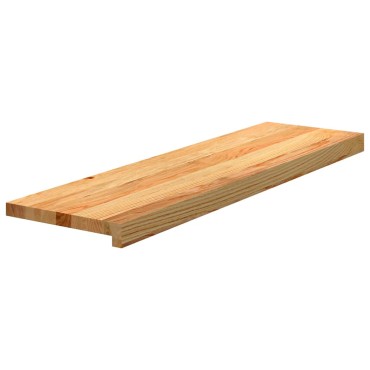 vidaXL Πατάκια Σκάλας 8 τεμ. Ανοιχτό Καφέ 90x30x2 cm Ξύλο Δρυός