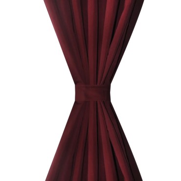 Κουρτίνες με Θηλιές 2 τεμ. Μπορντό 140x225cm από Microsatin