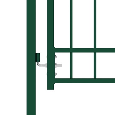 vidaXL Πόρτα Περίφραξης EMMEN με Καρφιά Ατσάλινη Πράσινη 104x97 εκ.
