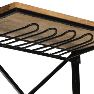 vidaXL Κάβα Κρασιών Κίτρινη Όψη Τρακτέρ 49x31x172cmΜασίφ Ξύλο Μάνγκο 1 τεμ.