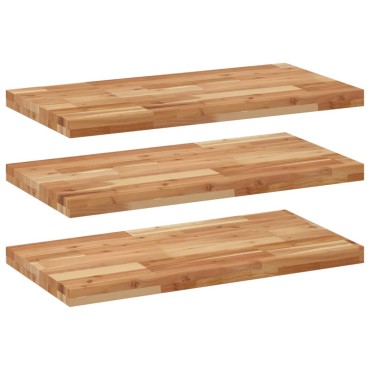 vidaXL Ράφια Κρεμαστά 3 τεμ. 100x40x4cm Φινίρισμα Λαδιού Μασίφ Ακακία