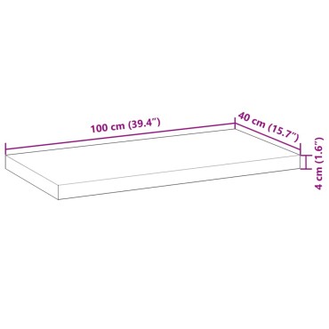 vidaXL Ράφια Κρεμαστά 3 τεμ. 100x40x4cm Φινίρισμα Λαδιού Μασίφ Ακακία