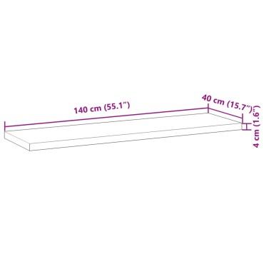 vidaXL Ράφι Κρεμαστό 140x40x4cm Φινίρισμα Λαδιού Μασίφ Ακακία 1 τεμ.