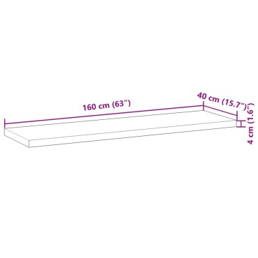 vidaXL Ράφια Κρεμαστά 3 τεμ. 160x40x4cm Φινίρισμα Λαδιού Μασίφ Ακακία