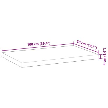 vidaXL Επιφάνεια Τραπεζιού Φιν. Λαδιού 100x50x4 εκ. Μασίφ Ξύλο Ακακίας