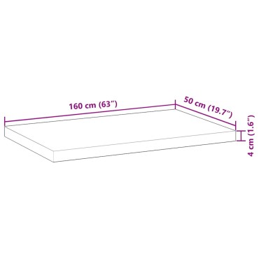 vidaXL Επιφάνεια Τραπεζιού Φιν. Λαδιού 160x50x4 εκ. Μασίφ Ξύλο Ακακίας