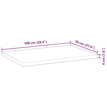 vidaXL Επιφάνεια Τραπεζιού Φιν. Λαδιού 100x70x4 εκ. Μασίφ Ξύλο Ακακίας
