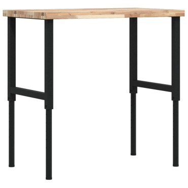 vidaXL Πάγκος Εργασίας Ορθογώνιος100x60x(73-99,5)εκ Μασίφ Ξύλο Ακακίας
