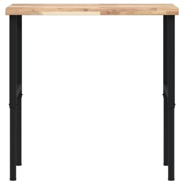 vidaXL Πάγκος Εργασίας Ορθογώνιος100x60x(73-99,5)εκ Μασίφ Ξύλο Ακακίας