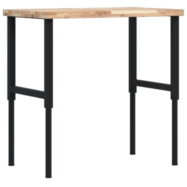 vidaXL Πάγκος Εργασίας Ορθογώνιος100x60x(73-99,5)εκ Μασίφ Ξύλο Ακακίας