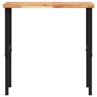vidaXL Πάγκος Εργασίας Ορθογώνιος100x60x(73-99,5)εκ Μασίφ Ξύλο Ακακίας