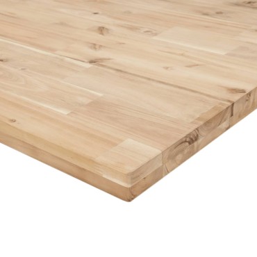 vidaXL Πάγκος Εργασίας Ορθογώνιος 80x60x(73-99,5)εκ Μασίφ Ξύλο Ακακίας