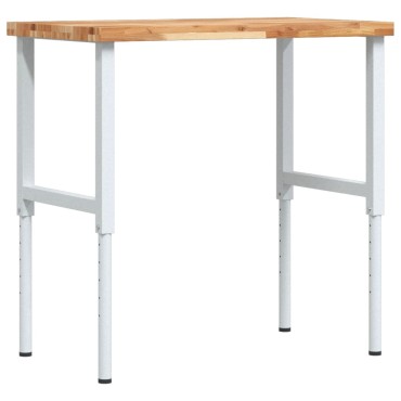 vidaXL Πάγκος Εργασίας Ορθογώνιος100x60x(73-99,5)εκ Μασίφ Ξύλο Ακακίας