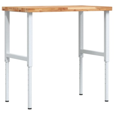 vidaXL Πάγκος Εργασίας Ορθογώνιος100x60x(73-99,5)εκ Μασίφ Ξύλο Ακακίας