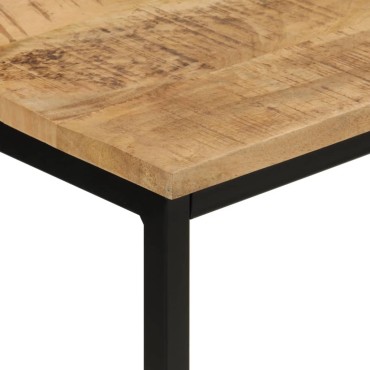 vidaXL Τραπέζι Κονσόλα 110x30x75cm Μασίφ Ακατ. Ξύλο Μάνγκο/Σίδηρο 1 τεμ.