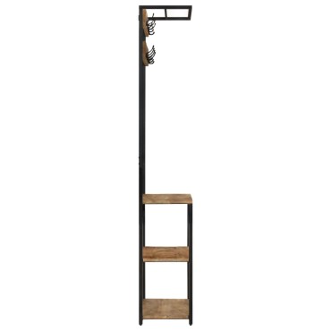 vidaXL Καλόγερος Χώρο Αποθ. Παπουτσιών 68x30x182 εκ Μασίφ Ακατ. Μάνγκο
