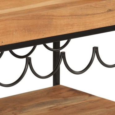 vidaXL Καροτσάκι Μπαρ 60x40x80cm από Μασίφ Ξύλο Ακακίας & Σίδηρο