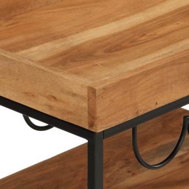 vidaXL Καροτσάκι Μπαρ 60x40x80cm από Μασίφ Ξύλο Ακακίας & Σίδηρο