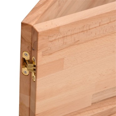 vidaXL Πάγκος Εργασίας 150x55x81,5εκ. από Μασίφ Ξύλο Οξιάς και Μέταλλο