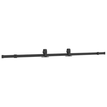 vidaXL Σετ συρόμενης πόρτας με υλικό μαύρο 102,5x205 cm