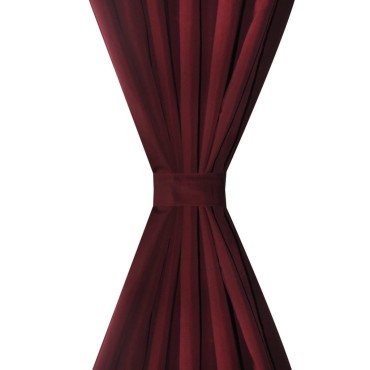 Κουρτίνες με Θηλιές 2 τεμ. Μπορντό 140x175cm από Microsatin