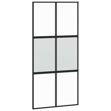 vidaXL Σετ συρόμενης πόρτας με υλικό μαύρο 102,5x205 cm