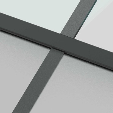 vidaXL Σετ συρόμενης πόρτας με υλικό μαύρο 102,5x205 cm
