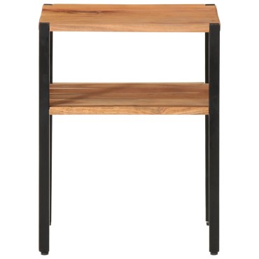 vidaXL Τραπεζάκι Βοηθητικό 35x35x45cm από Μασίφ Ξύλο Ακακίας & Σίδηρο 1 τεμ.