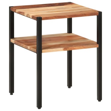 vidaXL Τραπεζάκι Βοηθητικό 35x35x45cm από Μασίφ Ξύλο Ακακίας & Σίδηρο 1 τεμ.