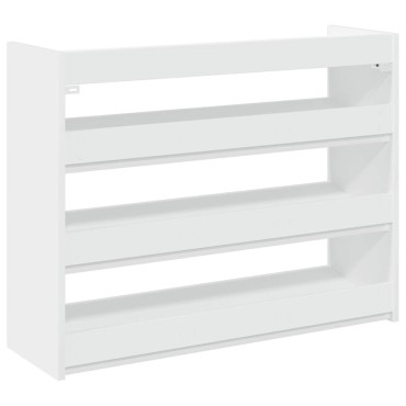 Ράφι παπουτσιών vidaXL Λευκό 80x25x62cm Κατασκευασμένο ξύλο