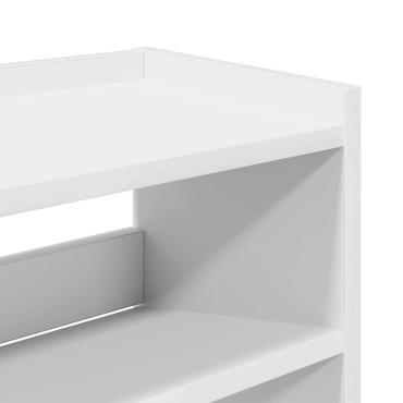 Ράφι παπουτσιών vidaXL Λευκό 80x25x62cm Κατασκευασμένο ξύλο