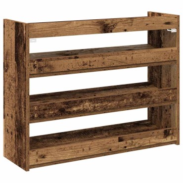 Ράφι παπουτσιών vidaXL Παλιό ξύλο 80x25x62cm Κατασκευασμένο ξύλο