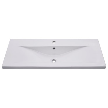 vidaXL Νιπτήρας Ένθετος Λευκός 101 x 39,5 x 18,5 εκ. Κεραμικός